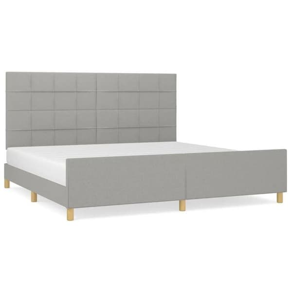 Maison Exclusive - Sengebund uden madras lys grå 200x200 cm stof