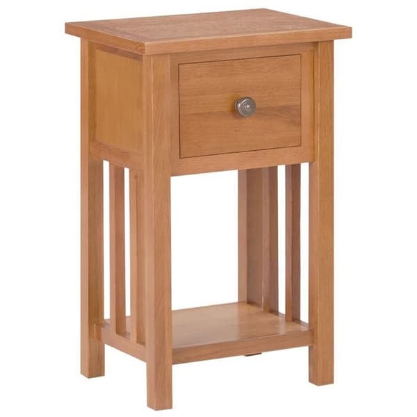 Maison Exclusive - Tidningsbord med låda 35x27x55 cm Solid ek