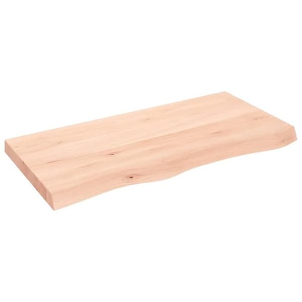 Maison Exclusive - Væghylde 100x50x(2-6) cm ubehandlet massiv egetræ