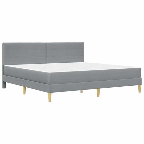 Maison Exclusive - Vaaleanharmaa sänkykehys 200 x 200 cm Polyesteri Ljusgrått