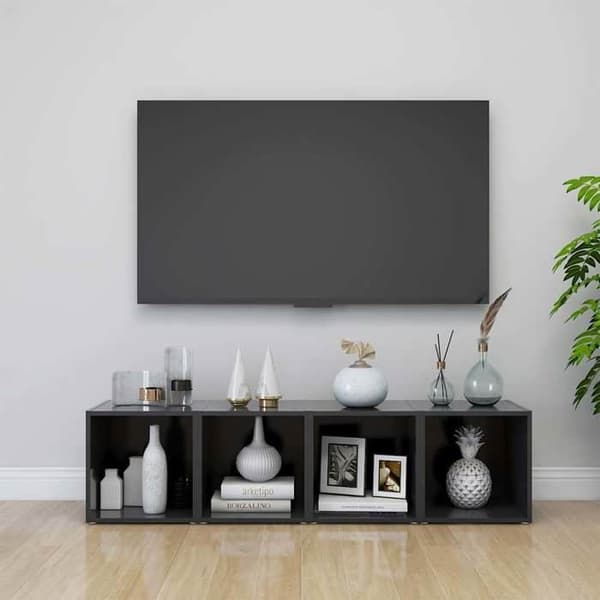 Maison Exclusive - TV-möbler 2 st grå 37x35x37 cm ingenjörsträ