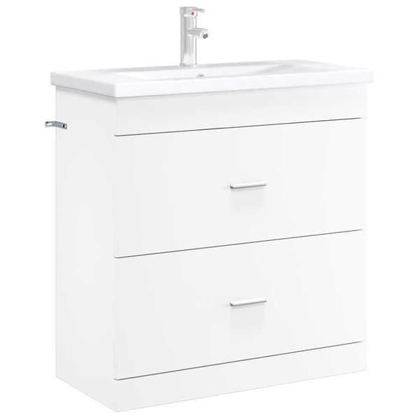Badeværelsesmøbel - EKSKLUSIV HUS - 78,5x37,5x81 cm - Hvid - Spånplader - Stor kapacitet Vit