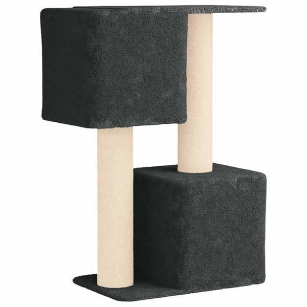 Kattetræ - EKSKLUSIVT HUS - 114 cm - Sisal stolper - Mørkegrå - Multi-niveau Mörkgrå