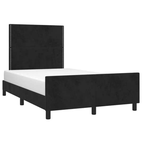 Maison Exclusive - Sengestel uden madras sort 120x200 cm fløjl