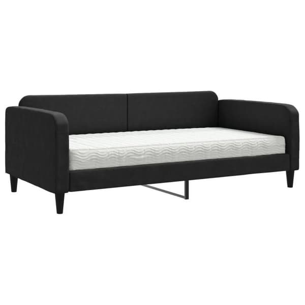Maison Exclusive - Dagbed med sort madras 100x200 cm stof