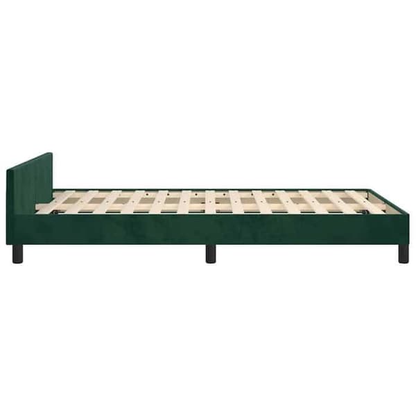 Maison Exclusive - Sängram utan madrass mörkgrön 120x200 cm sammet