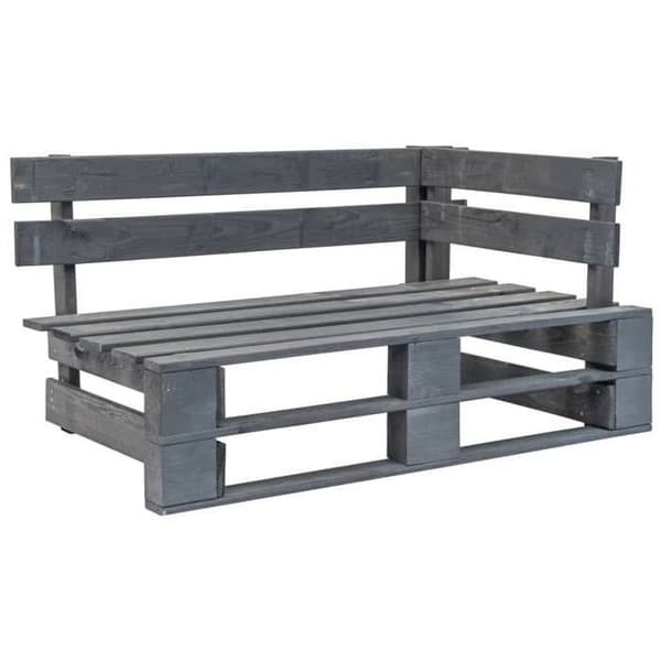Soffa palett - MAISON EXCLUSIVE - 2 platser - Impregnerad furu - Kuddar ingår - Grå Grå