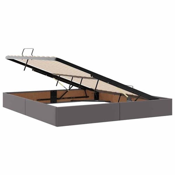 Sängram - MAISON EXCLUSIVE - Maison Exclusive - 180 x 200 cm - Grå konstläder - Hydraulisk förvaring Grå