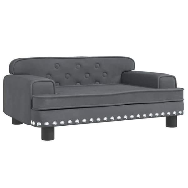 Maison Exclusive - Mørkegrå hundeseng 70x45x30 cm velour mörkgrå