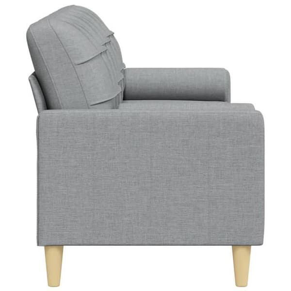 Maison Exclusive - Soffa 3 platser med ljusgrå kuddar 210 cm tyg Ljusgrått