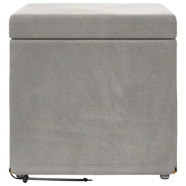 Maison Exclusive - Ljusgrå Pall 41 x 41 x 40 cm Sammet och Kompositträ Ljusgrått