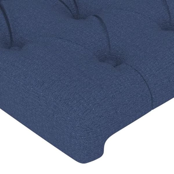 Maison Exclusive - LED-huvudgavel Blå 90x7x118/128 cm Tyg blå