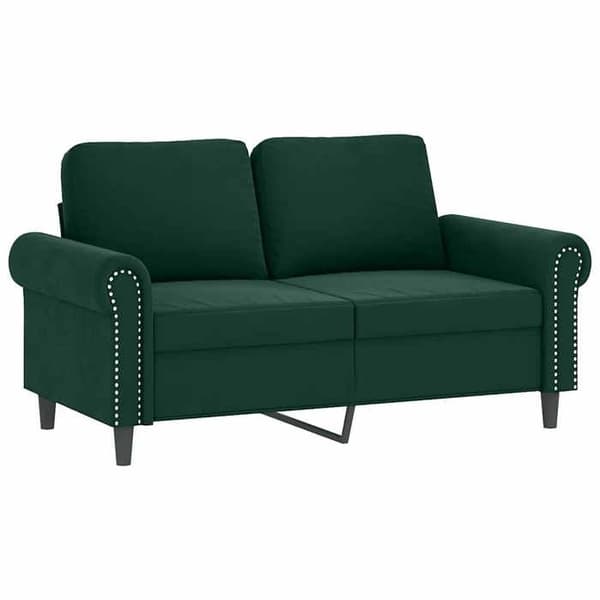 Maison Exclusive - Sæt af 2 sofaer med mørkegrønne velourpuder