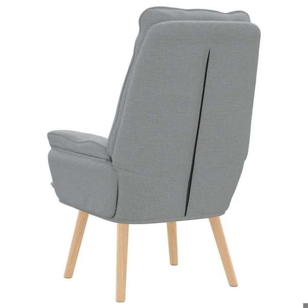 Fåtölj - EXKLUSIV HEM - 69 x 74 x 93 cm - Ljusgrå - Polyester tyg - Vadderade armstöd Ljusgrått