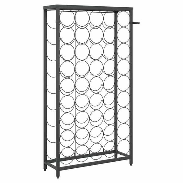 Maison Exclusive - Flaskställ för 45 flaskor svart 54x18x100cm smidesjärn