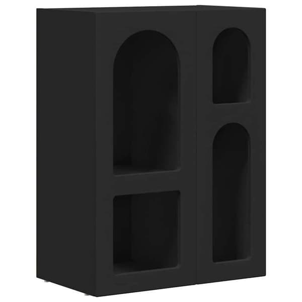 Buffet - EKSKLUSIVT HUS - ELST - Sort - 59 x 35 x 80,5 cm - Holdbart ingeniørtræ Svart