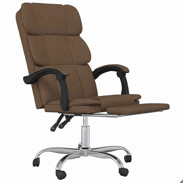 Maison Exclusive - Brun stof kontorstol med vippefunktion