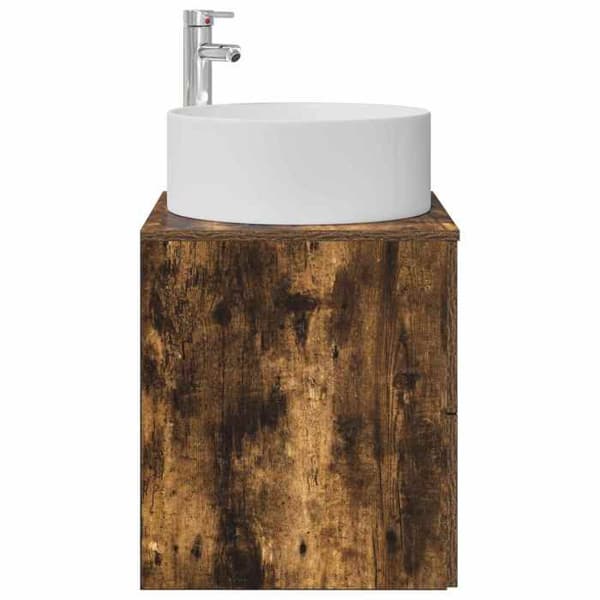 Exklusiv möbel - Väggmonterad handfat Vanity Ek rökig 49,5 x 44,5 x 65,5 cm