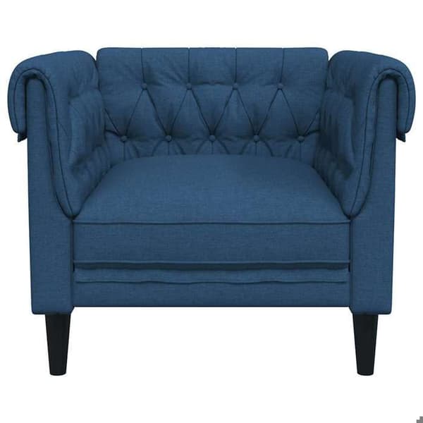Maison Exclusive - Chesterfield fåtölj blå tyg Blå