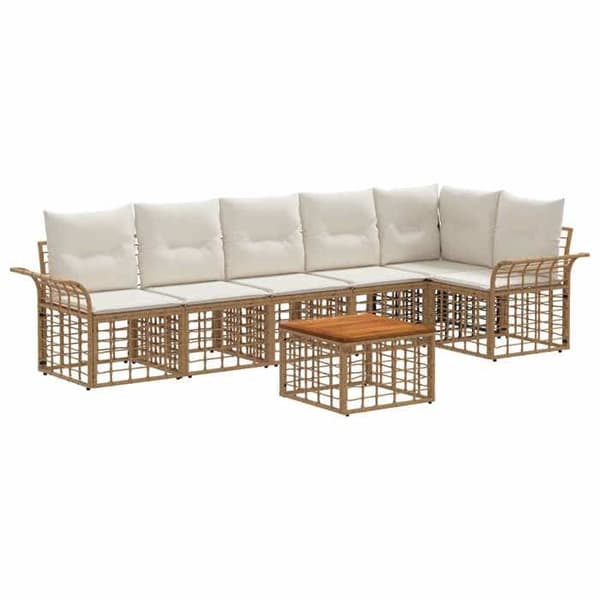 Maison Exclusive - Utomhus soffgrupp 7 delar 6 platser