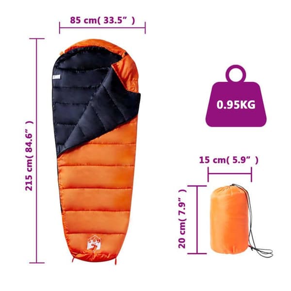 Sovepose - EKSKLUSIVT HUS - Mumie 3 sæsoner - 190T polyester - Fyld PP - Let og kompakt