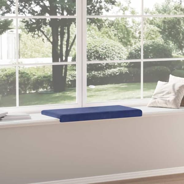 Maison Exclusive - Bänk Kudde Sammet Blå djup 35 cm