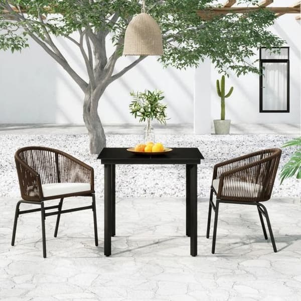 Maison Exclusive - Trädgårdsset 3 delar Brun