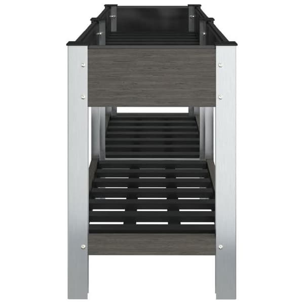 Maison Exclusive - Hævet havebed med hylde Grå 150x50x75 cm WPC Grå
