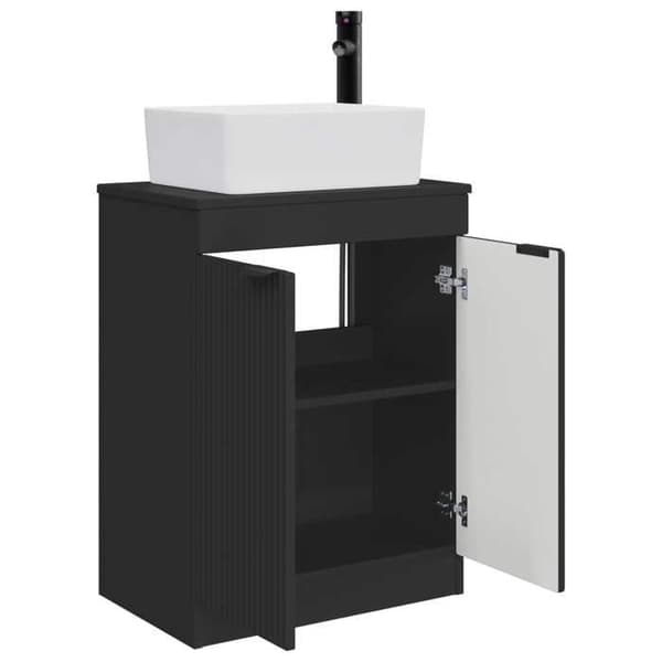 Maison Exclusive - Badeværelsesmøbel med sort vask 54 x 35 x 83 cm