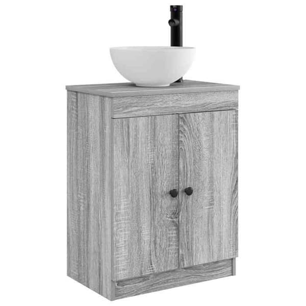 Maison Exclusive - Badeværelsesmøbel med vask Sonoma grå 54 x 35 x 83 cm