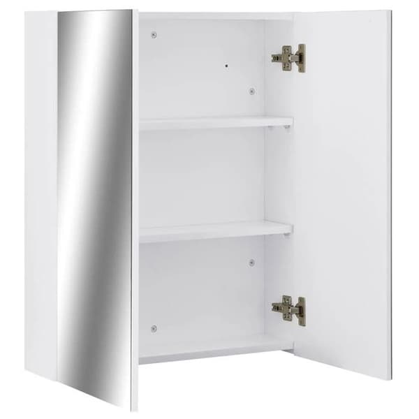 Maison Exclusive - Badeværelsesspejlskab Hvid 60x15x75 cm MDF Vit