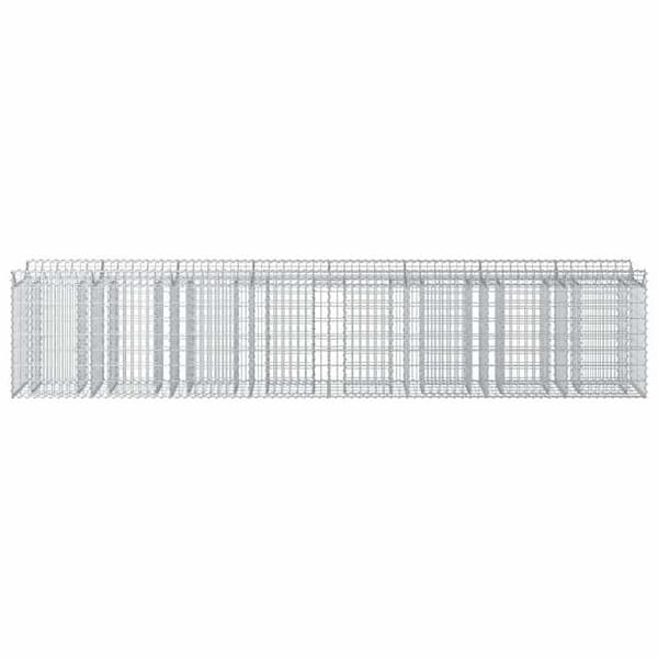 Hævet gabion seng - EKSKLUSIV HUS - 400 x 50 x 80 cm - Galvaniseret stål - Rektangulær - Optimal dræning Galvaniserat stål
