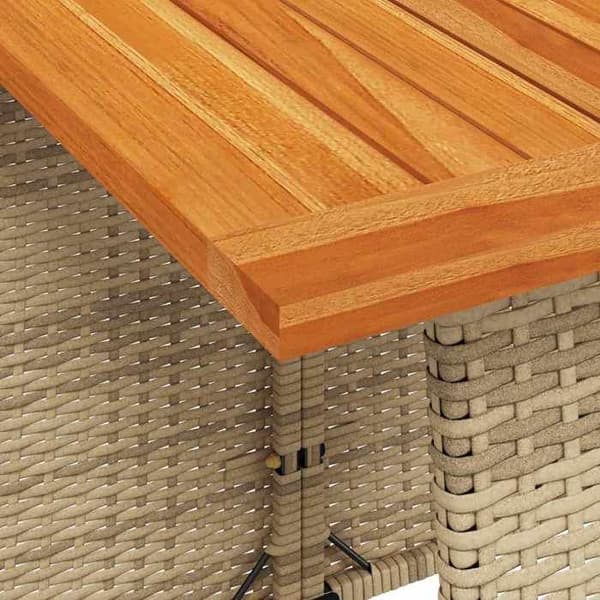 Maison Exclusive - Puutarhakalusteryhmä tyynyillä 5 kpl Beige polyrottinki