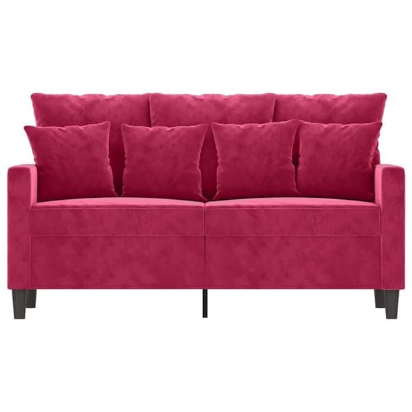 Maison Exclusive - 2-paikkainen sohva Bordeaux-punainen 120 cm Sametti