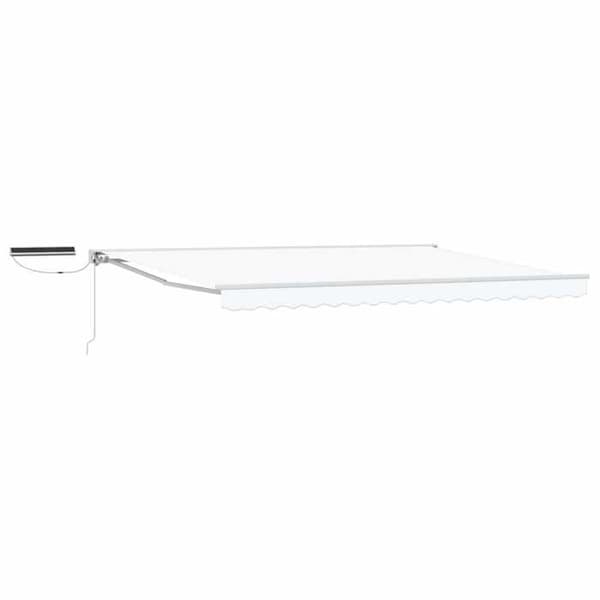 Maison Exclusive - Elektrisk utdragbar markis Vit 4 × 3 m