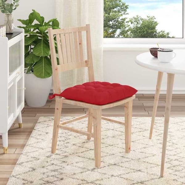 Istuinalustat - EXKLUSIIVINEN KOTI - 4 kpl - Punainen - 40 x 40 x 6 cm - Polyesteritäyte Röd