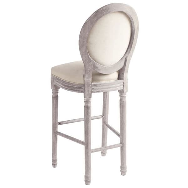 Baari-istuin - Maison Exclusive - 2 kpl - Valkoinen kerma - Pehmustettu istuin 77 cm Vit grädde