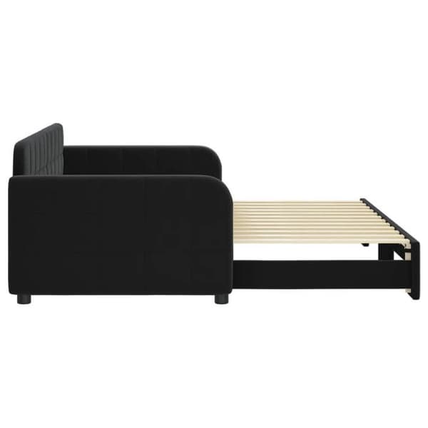 Maison Exclusive - Sovesofa med udtræk uden madras sort 90x200 cm