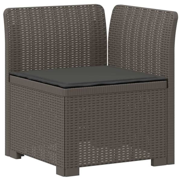 Maison Exclusive - Trädgårdsoffa 7 Platser med Kuddar Rattanlook PP