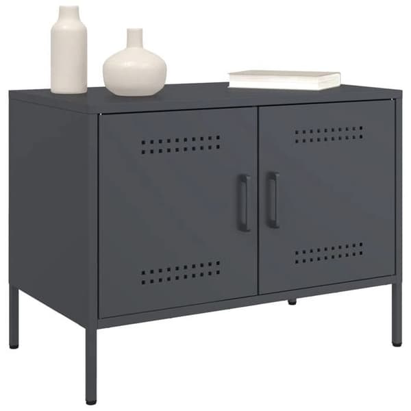 Maison Exclusive - TV-møbel antracit 68x39x50,5 cm stål