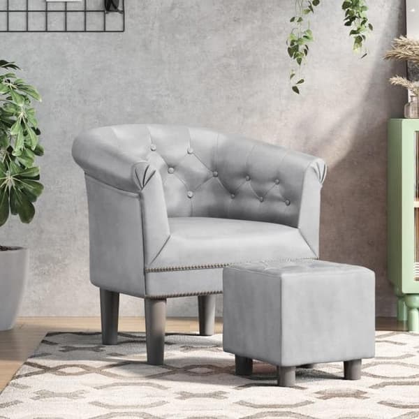 Maison Exclusive - Tuoli hopeisella keinonahkajalustalla