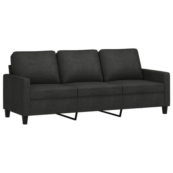Maison Exclusive - Set med 2 soffor med kuddar Svart Tyg Svart
