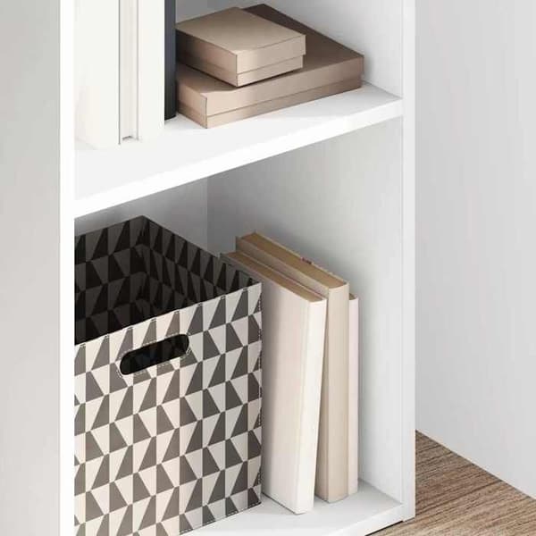 Maison Exclusive - Vit bibliotek 40x30x152 cm ingenjörsträ