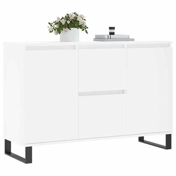 Maison Exclusive - Buffé vit 101,5x35x70 cm ingenjörsträ