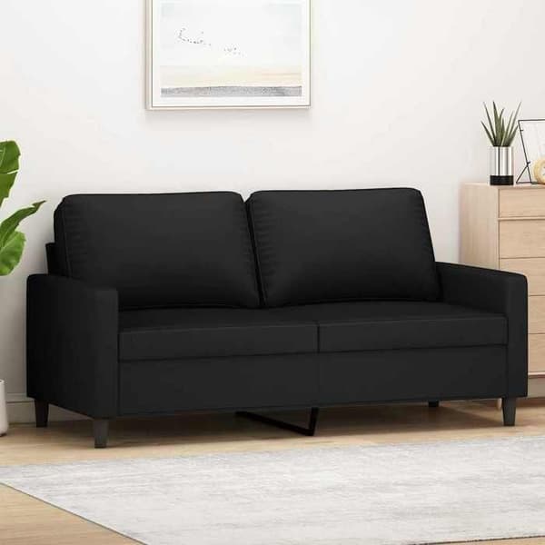 Maison Exclusive - Musta 2-paikkainen sohva 140 cm Sametti