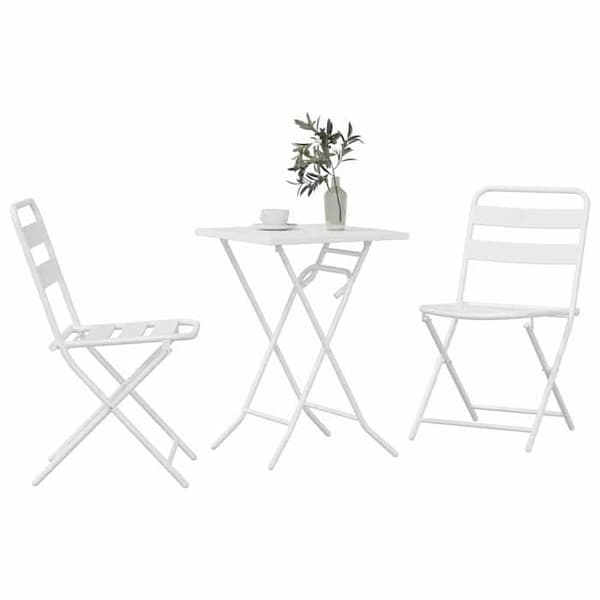Maison Exclusive - Bistro have sæt 3 pc Hvid Stål