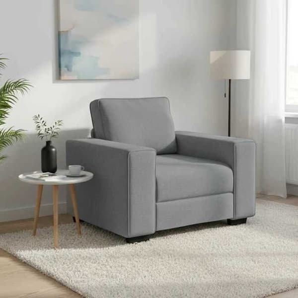 Maison Exclusive - Vaaleanharmaa nojatuoli 100x77x82 cm kangas