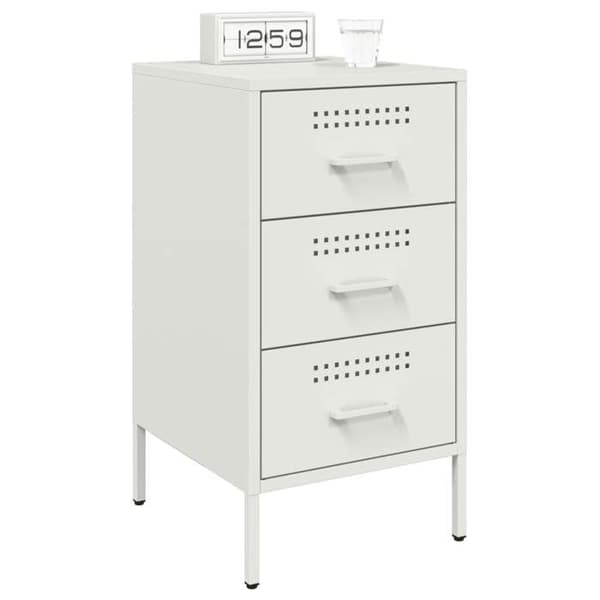 Maison Exclusive - Sängbord 2 st vit 36x39x68 cm stål