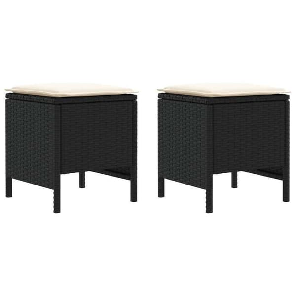 Maison Exclusive - 2 st Pouf av PE Rotsvart och Kräm