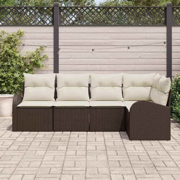 Maison Exclusive - 5 kpl Sohvaryhmä Ruskea Polyesteri